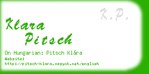 klara pitsch business card